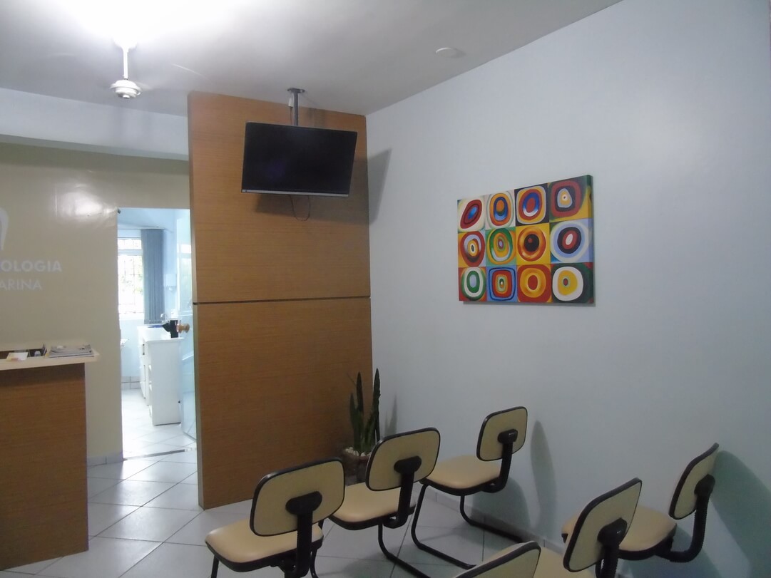 Recepção da Odonto Catarina — ambiente acolhedor e moderno